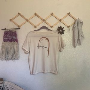 “Kindness is Golden” rainbow boxy tee